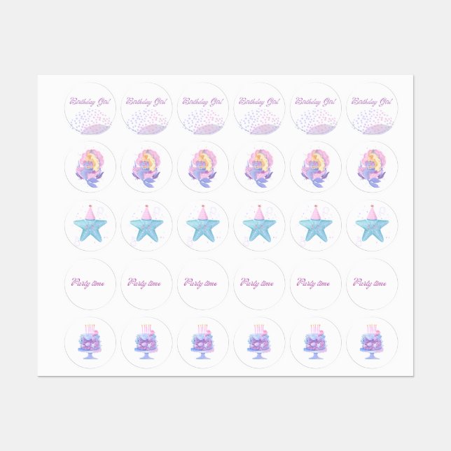 Mermaid Sticker Set (Sheet)