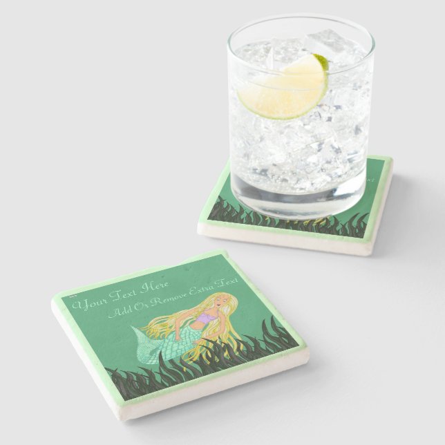 Mermaid Stone Coaster (Side)