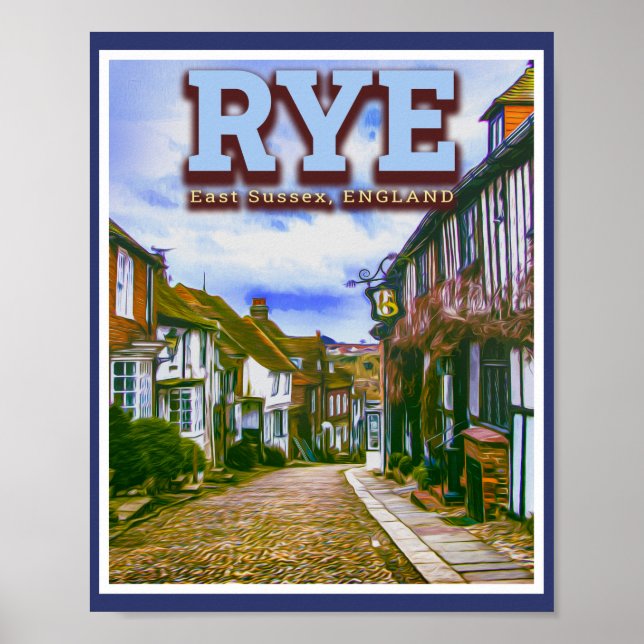 MERMAID STREET - RYE - EAST SUSSEX ENGLAND UK POSTER (Front)