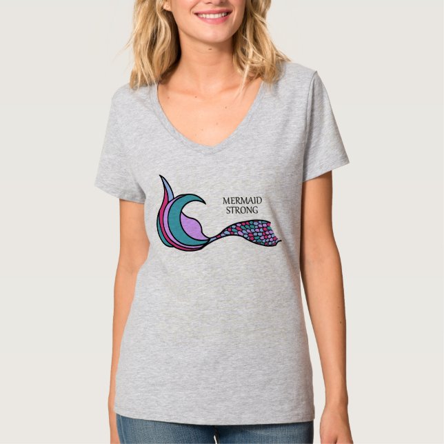 Mermaid Strong Mermaid Tail t shirt (Front)
