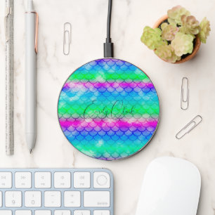 mermaid style, elegance of colors wireless charger 