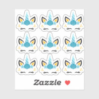 Mermaid Summer Unicorn Stickers