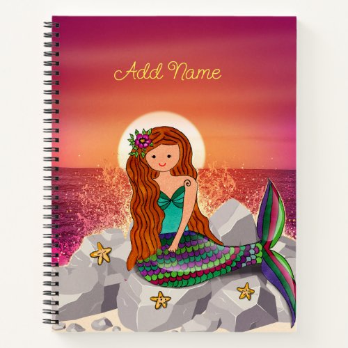 Mermaid Sunset Notebook