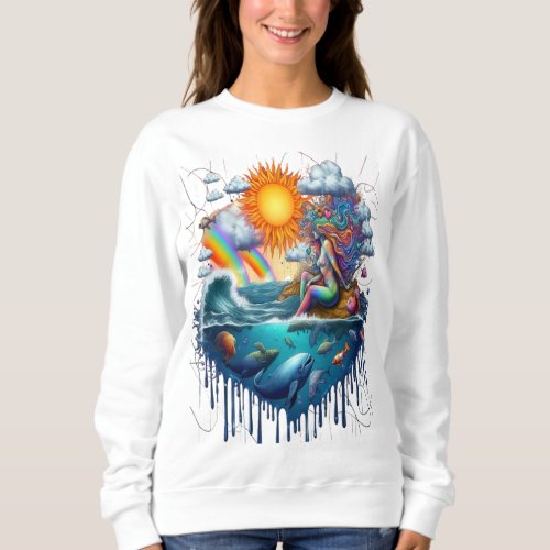 Mermaid Surreal Subconscious Sun_Kissed Morning Sweatshirt
