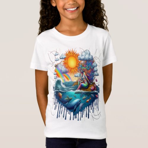 Mermaid Surreal Subconscious Sun_Kissed Morning T_Shirt