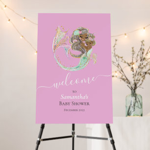 Mermaid Sweet Little Mermaid Nautical Pink Foam Board
