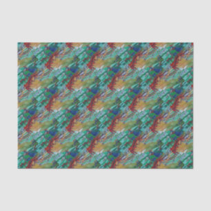 Mermaid Swimming with Butterflies Fantasy Art Tissue Paper