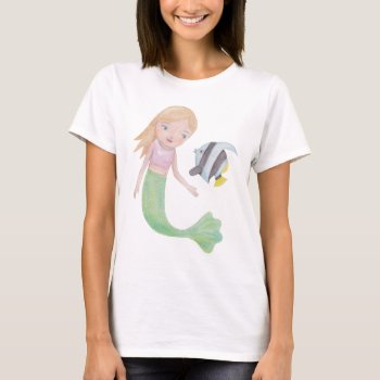 Mermaid T-shirt Mermaid Girl Fish Art Ocean Lover by MiKaArt at Zazzle