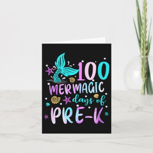 Mermaid Tail 100 Mermagic Days Of Pre_k For Toddle Card