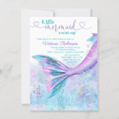 Mermaid Tail Baby Girl Baby Shower Invitation (Front)