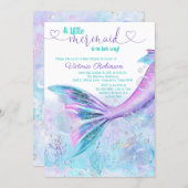 Mermaid Tail Baby Girl Baby Shower Invitation (Front/Back)
