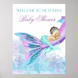 Mermaid Tail Baby Shower Signs
