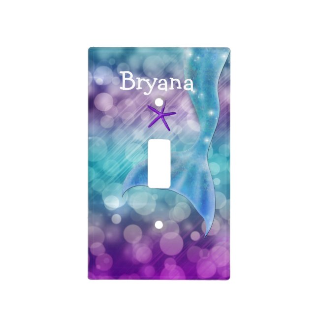 Mermaid Tail Bedroom Decor Light Switch Cover (Front)