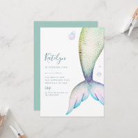 Mermaid Tail Birthday Invitation