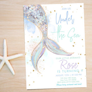 Mermaid Tail Birthday Invitation