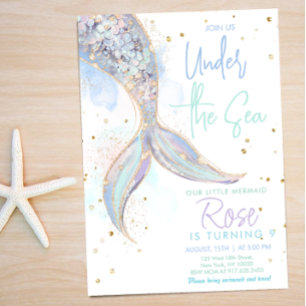 Mermaid Tail Birthday Invitation