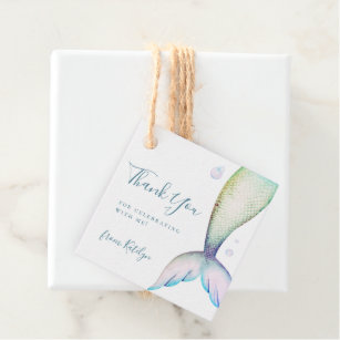 Mermaid Tail Thank You Gift Tags $10.00
