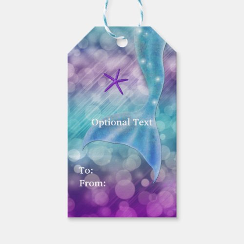 Mermaid Tail Enchanted Under The Sea Party Gift Tags