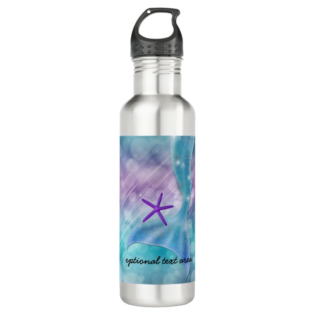 Mermaid Tail Enchanted Under The Sea Stainless Steel Water Bottle (Front)