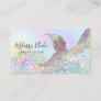 mermaid tail faux pastel glitter  business card