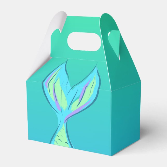 Mermaid Tail Favor Boxes (Front Side)
