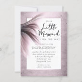 Mermaid Tail Mauve | Dusty Rose Pink Faux Shimmer Invitation (Front)