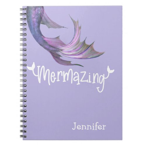 Mermaid Tail Mermazing Personalized Notebook