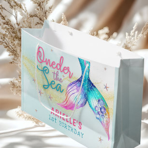 Mermaid Tail Onder the sea 1st birthday Gift Bag
