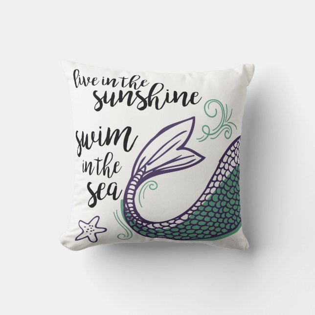 Mermaid Tail Pillow (Front)