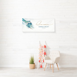 Mermaid Tail Quinceanera 15th Birthday Banner