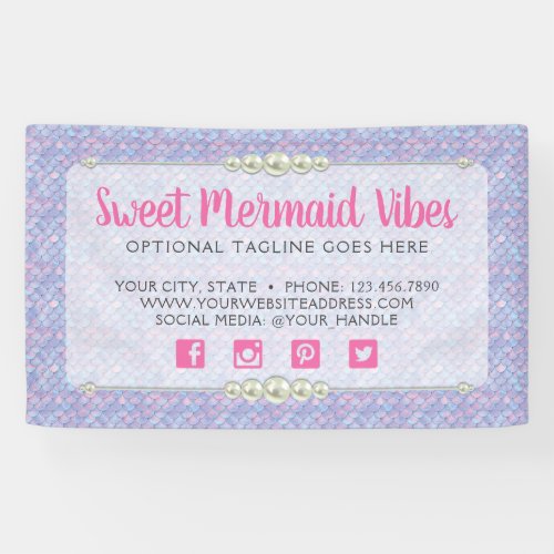 Mermaid Tail Scale  Pearl Pastel Sparkle Boutique Banner