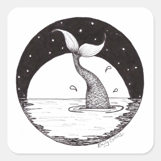 Mermaid tail sticker (Front)