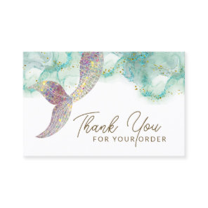 mermaid tail thank you card