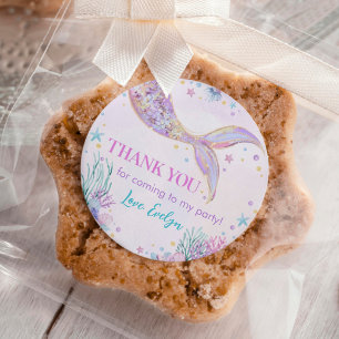 Mermaid Tail Under the Sea Birthday  Classic Round Sticker