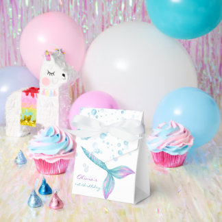 Mermaid Tail Under the Sea Birthday Favor Boxes