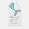 Mermaid Tail Under the Sea Birthday favor Gift Tag