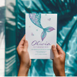 Mermaid Tail Under the Sea Birthday Invitation<br><div class="desc">Under the Sea Mermaid Tail Birthday Party Invitation.</div>