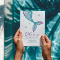 Mermaid Tail Under the Sea Birthday Invitation