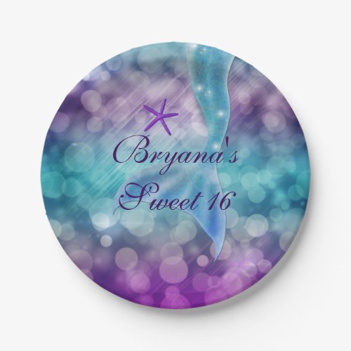 Mermaid Tail Under The Sea Birthday Party Plates