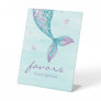 Mermaid Tail Under the Sea Favors Pedestal Sign