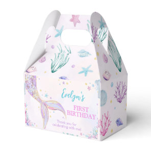 Mermaid Tail Under the Sea Girl Birthday Favor Boxes