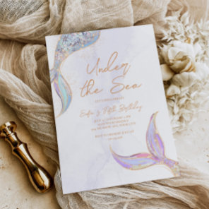 Mermaid Tail Under the Sea Invitation