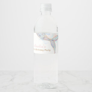 Mermaid Tail Water bottle labels