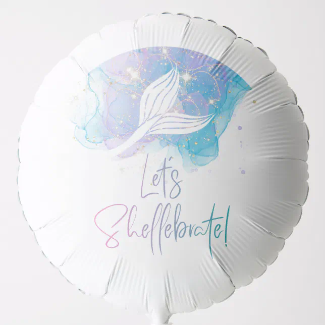 Mermaid Tail Watercolor Under the Sea Birthday Balloon | Zazzle