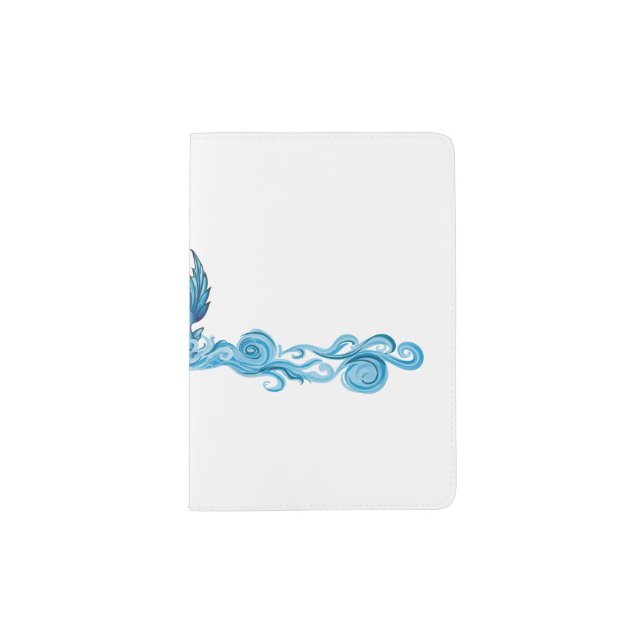 Mermaid Tail Waves Passport Holder (Front)