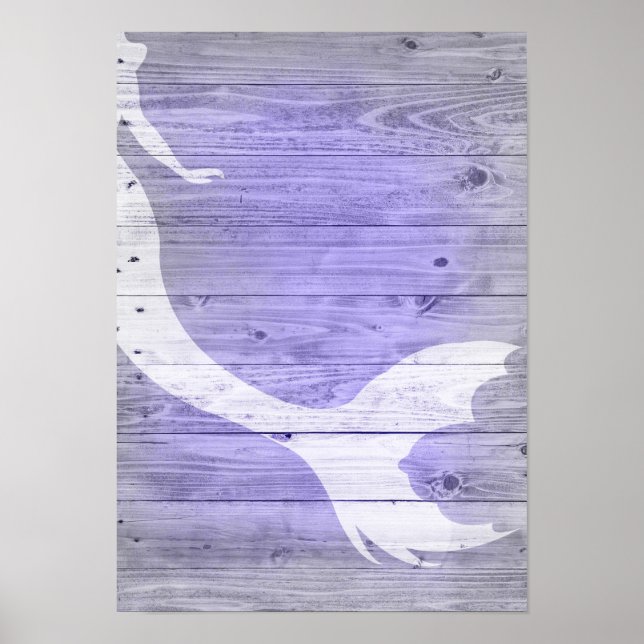 Mermaid tail wood background poster (Front)