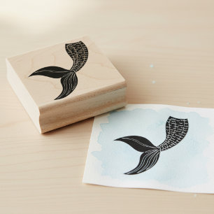 Mermaid Tail Wooden Art Stamp