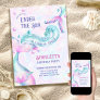 Mermaid Tails Under the Sea Girls Birthday Party Invitation