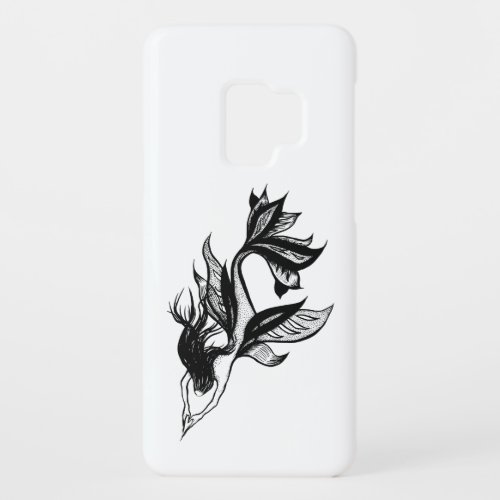 Mermaid Tattoo Style Stipple Shaded Ink Drawing Case_Mate Samsung Galaxy S9 Case