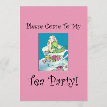 Mermaid Tea Party Invitations by goldersbug at Zazzle